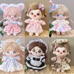 Vestiti graziosi per giocattoli di peluche in cotone da 20cm vestono abbigliamento gonna da principessa Set di calzini Casual carini per ragazze regalo di compleanno