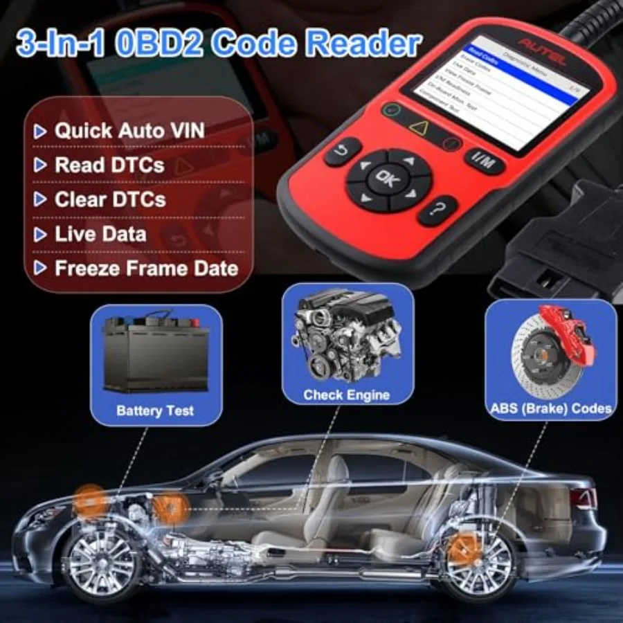 قارئ رمز الماسح الضوئي AL549 Obd2 مع اختبار بطارية تشخيص ABS، فحص معزز وإعادة ضبط رمز خطأ المحرك، تجميد البيانات المباشرة Fra #4