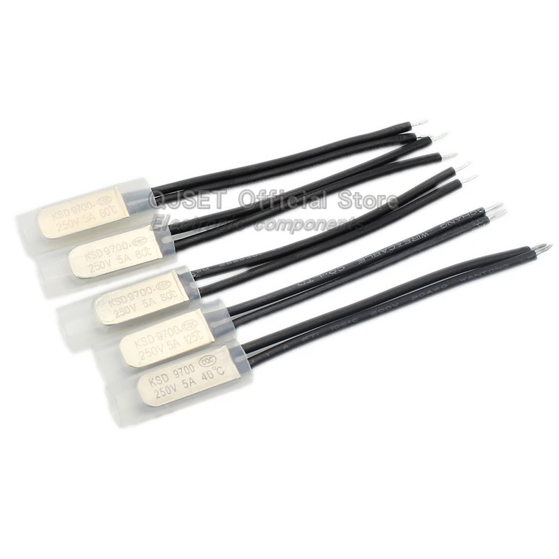 5Pcs KSD9700 15~160Degree Temperature Control Switch Bimetal Temperature SwitchThermal Protector Normally Closed Normally Open5A image 2