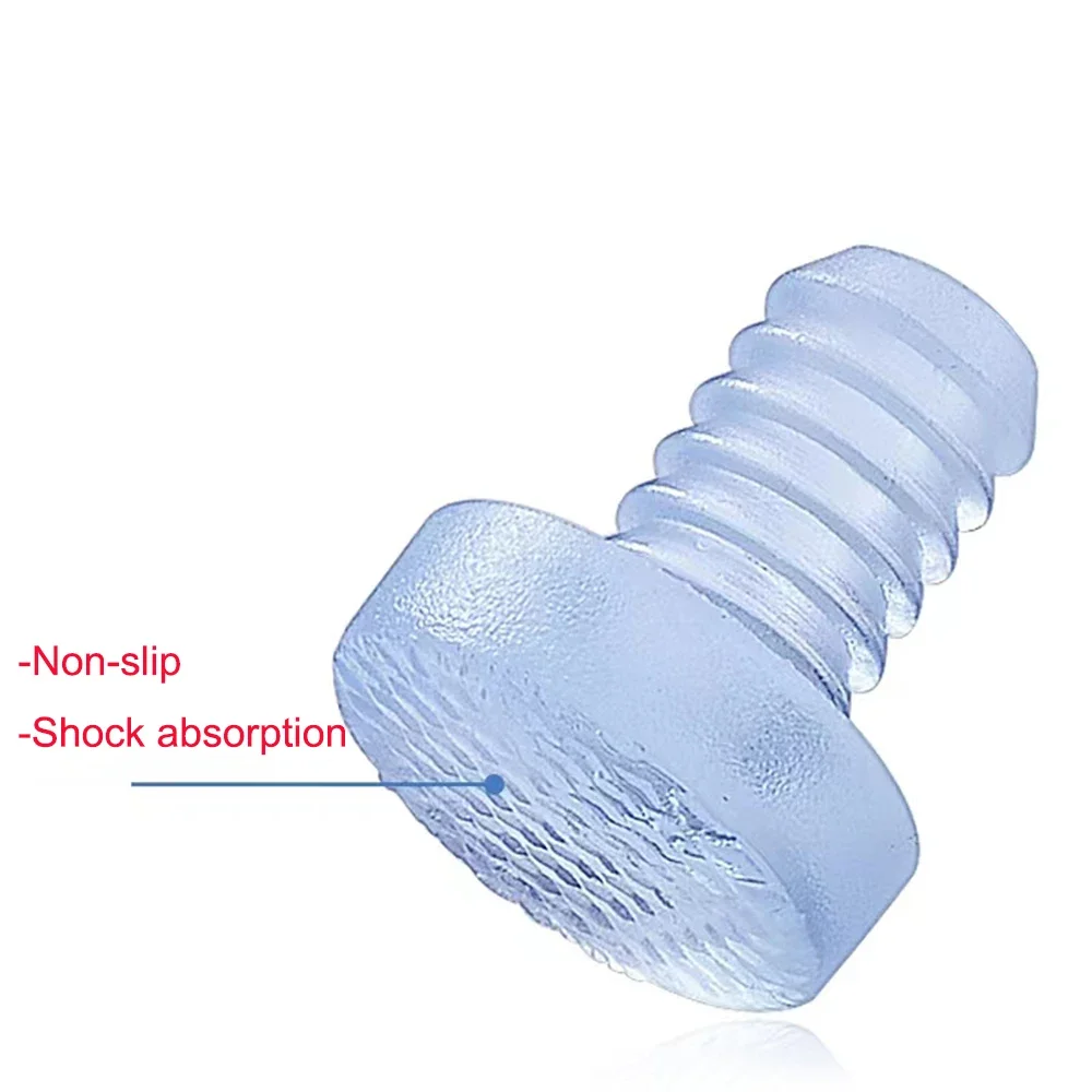 10/20/50 pz Plastica Trasparente Anti Collisione Foro Tappi 5mm ~ 8mm Rilievo Del Piede di Fissaggio Viti Porta Paraurti Accessori Per Mobili
