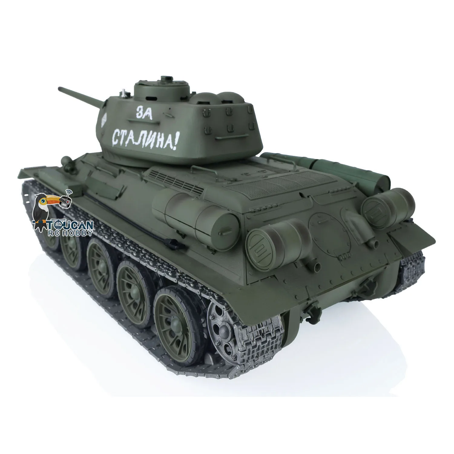 HENG LONG 1/16 Upgraded Metal Soviet T34-85 RC 7.0 Tank 3909 360° Turret Steel Gearbox Tracks Berral Recoil BB Unit TH17768-SMT4