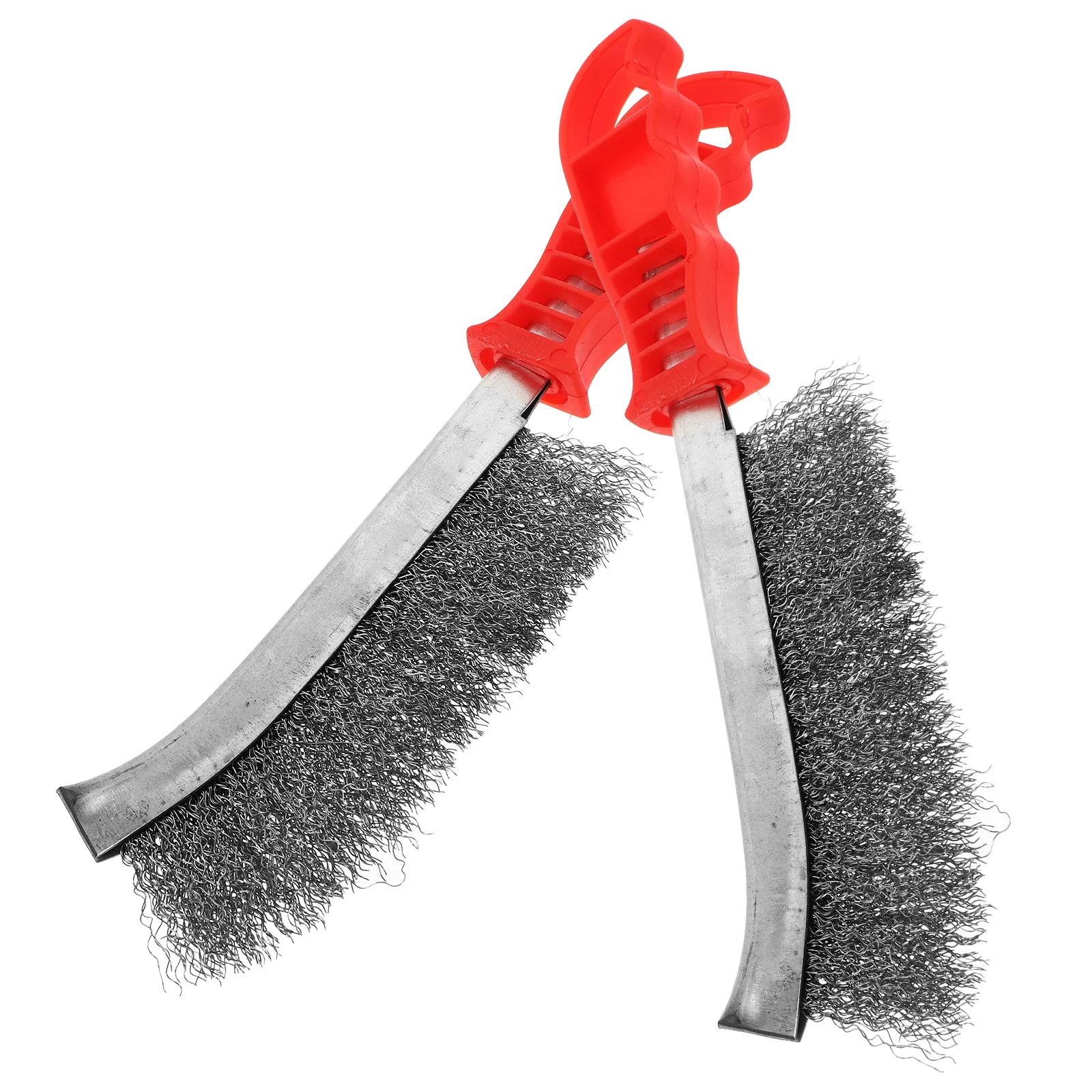 

2Pcs Wire Brush for Rust Removal Strong Stainless Steel Wire Cleaning Rust Brush for Polishing Deburring Welding Slag Smoothing