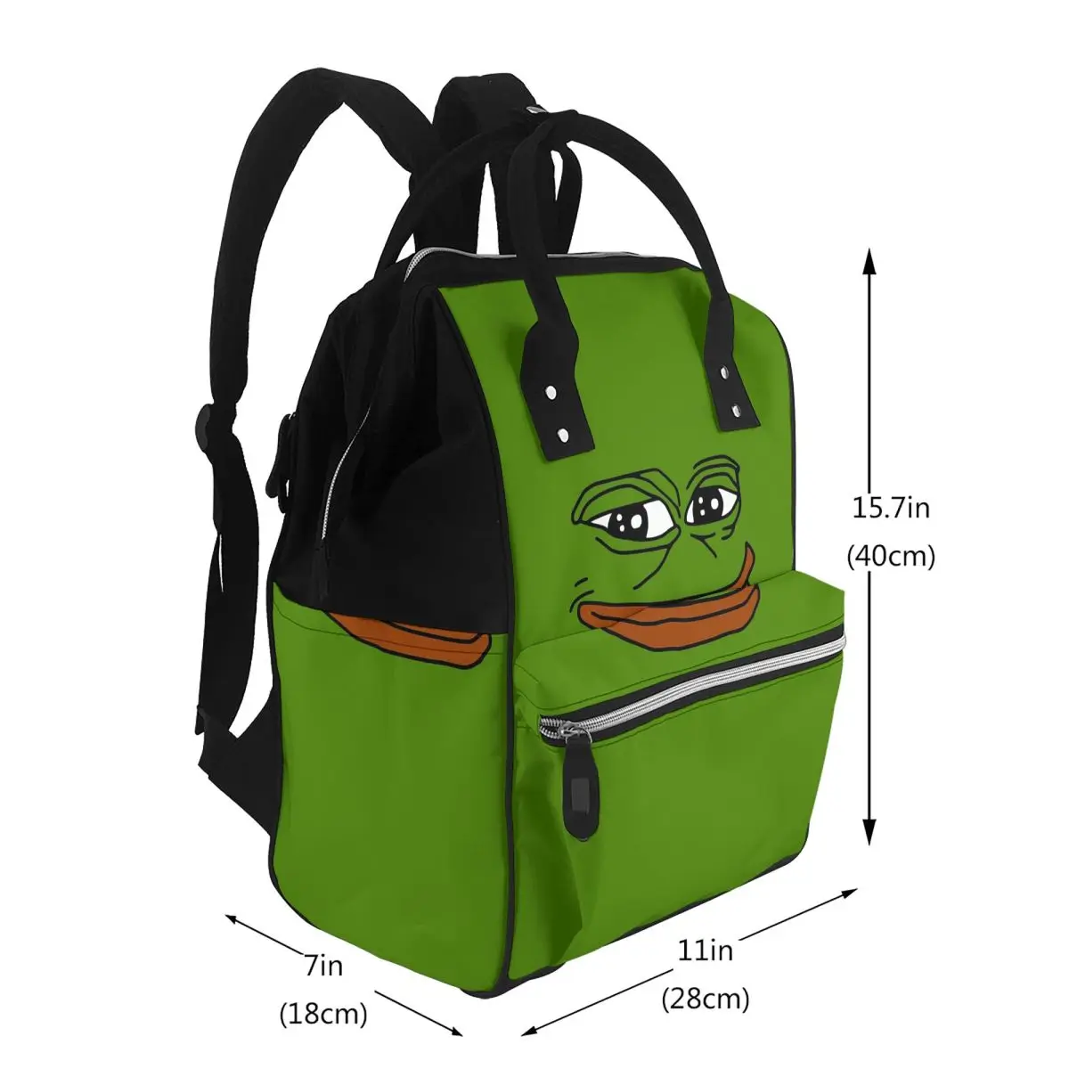 Pepe The Frog Peepo Emote Student Backpack School Bag Hiking Travel Daypack for Men Women Bookbag Shoulder Bags