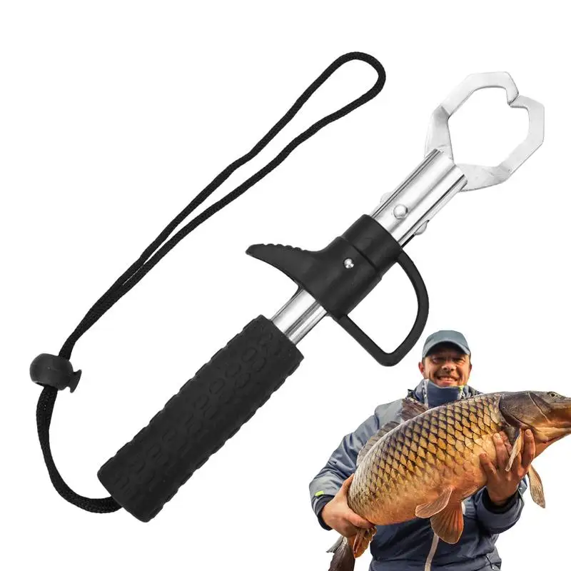 

Fish Control Tool Stainless Steel Portable Fishing Pliers Anti-Breakaway Non-Slip Fish Tool Ergonomic Fish Grabber For Big Fish