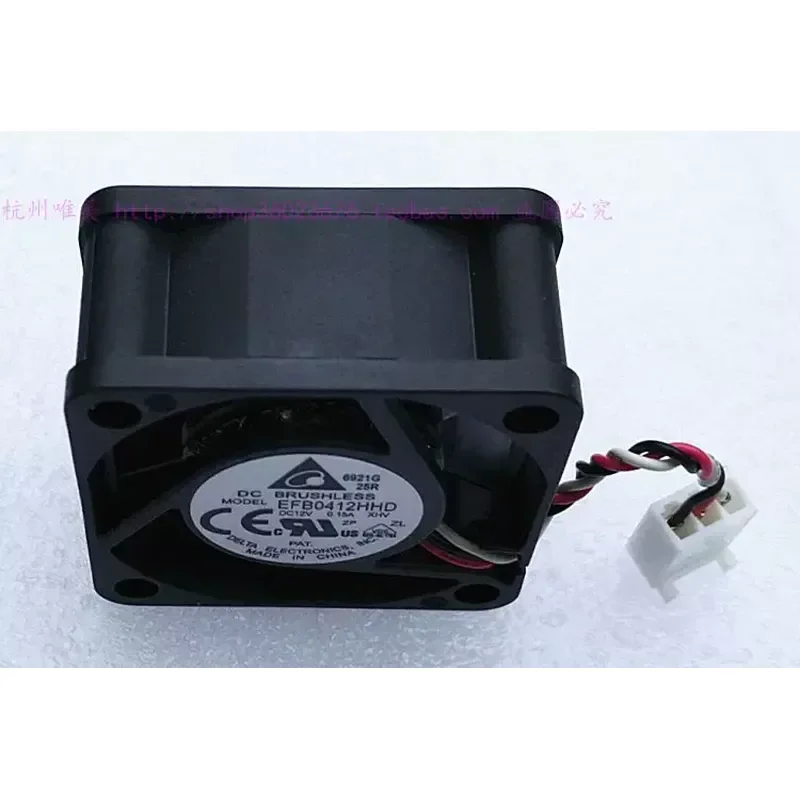 for Delta EFB0412HHD XHV 4020 4cm 12V 0.15A Double Ball Bearing 3 Wire Tachometer Cooling Fan