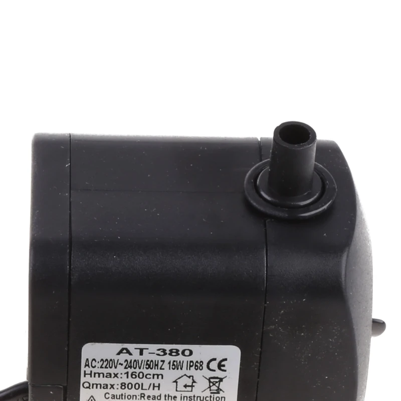 LXAF 220V 15W EU Plug 800L/H Mini Submersible Water Pump with Flow Knob Bottom Suction Pump for Aquariums Fish  Fountain