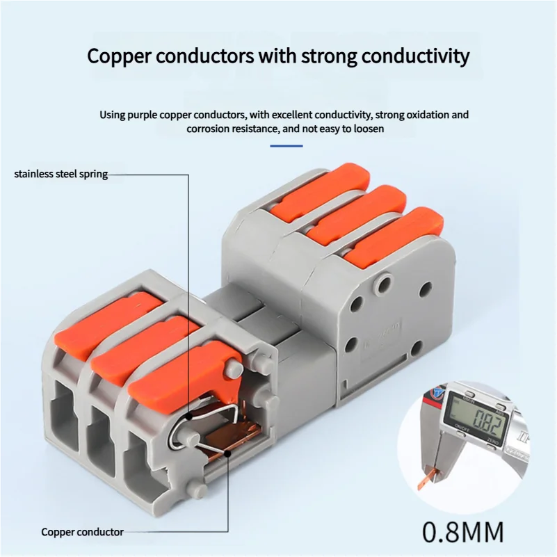 Fast Wire Connector Push-in Electrical Terminal Block Universal Splicing Wiring Cable Connectors For Cable Connection SPL