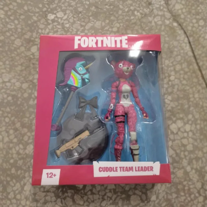 Nuevo y Popular: Figura de Acción Fortnite Raptor Black Knight Skull Trooper Premium Cuddle Team Leader MogulMaster, Decoración de Habitación, Juguete, Regalo