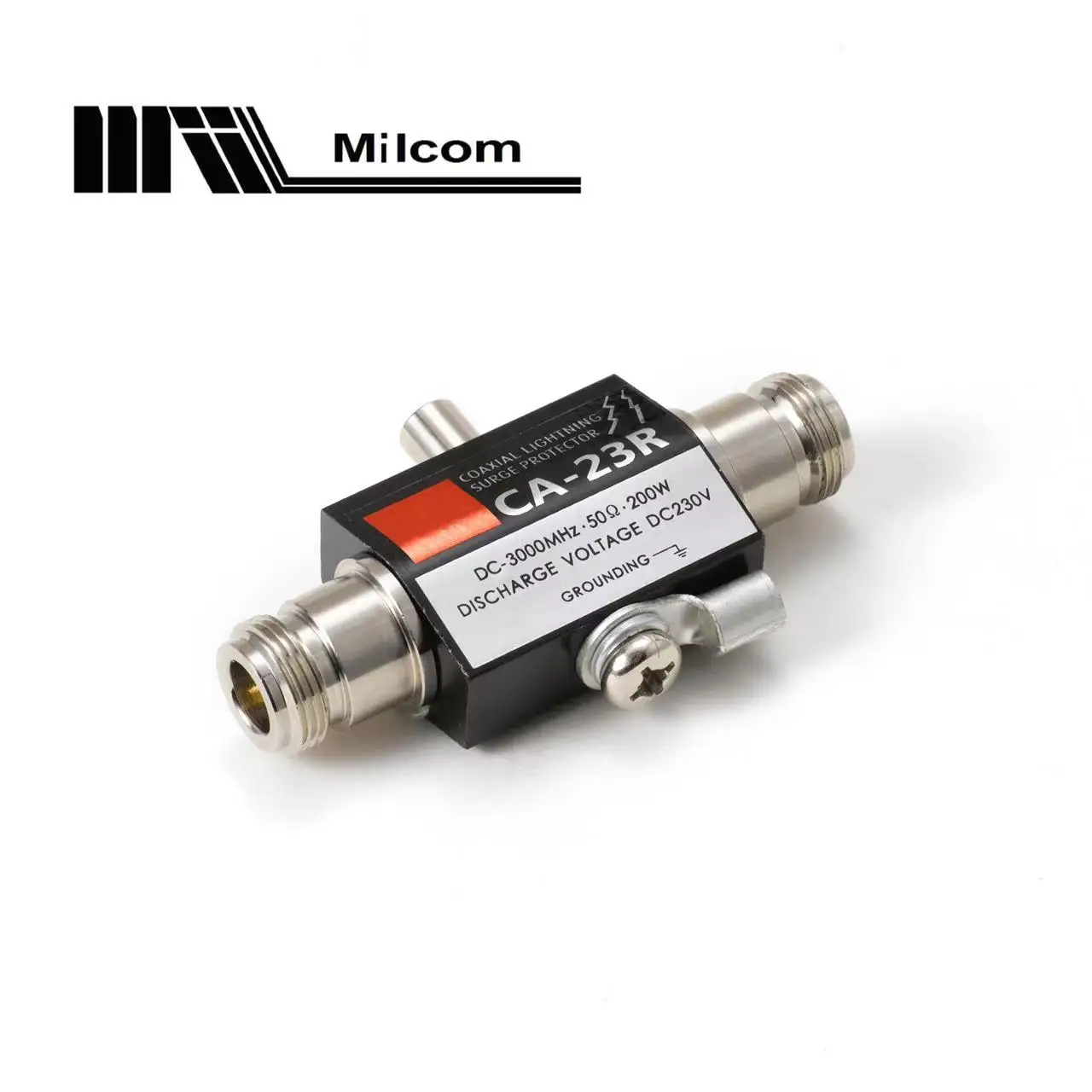 

Milcom CA-23R Lightning Arrestor N-F-F Coaxial 3GHZ 400W 50ohm DC-3000MHz N Connector for transmitter antenna