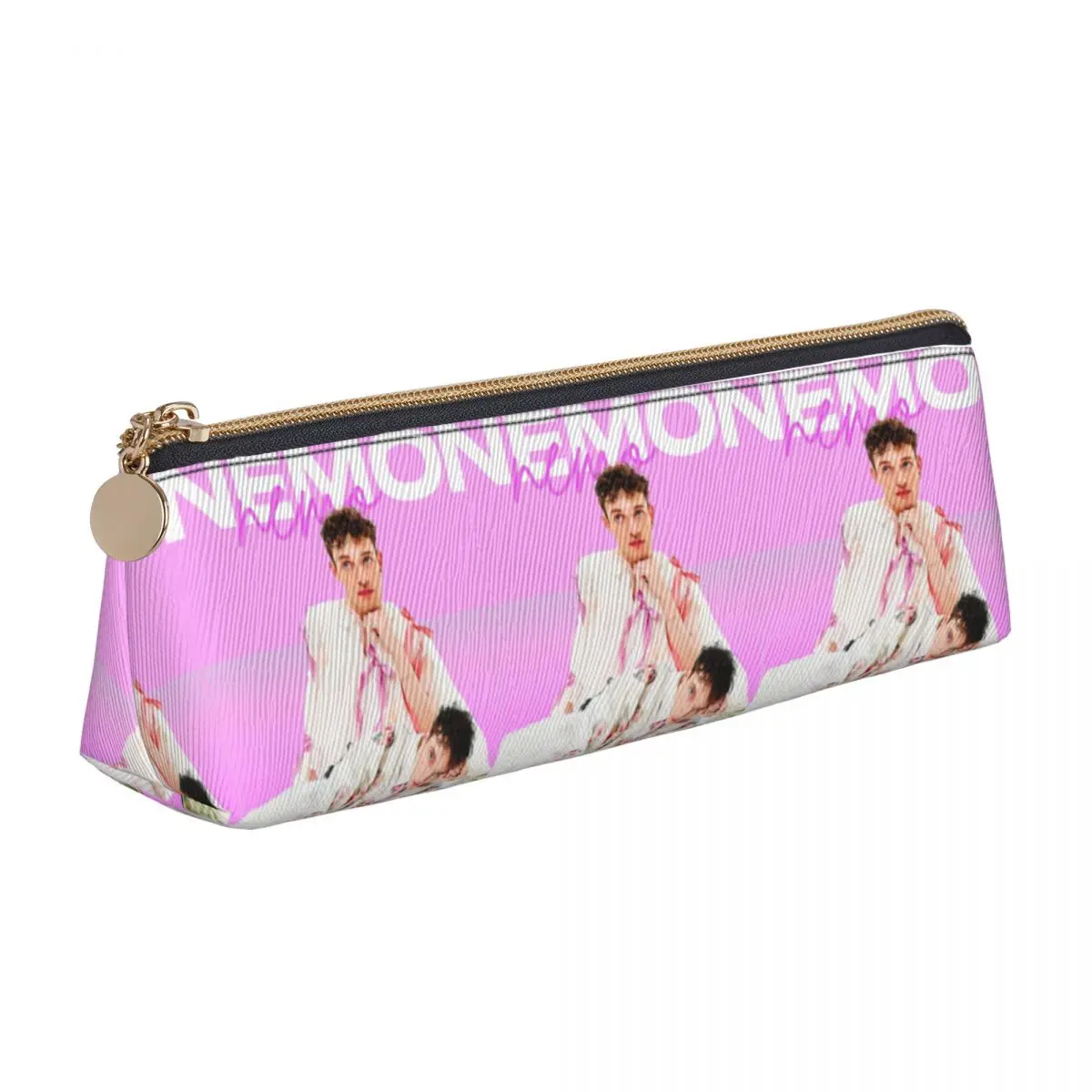 Retro Pencil Case Nemo The Code Eurovisioned Pen Box 2024 Switzerlan School Pencil Cases Kids PU Leather Graphic School Supplies