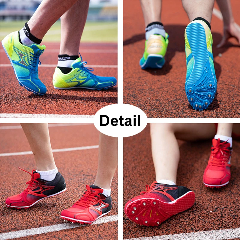 Health Men Track Field Events Sprint Spikes Professional Middle Distance Running Race Spikes Sneakers Plus Size 46 47 5599s