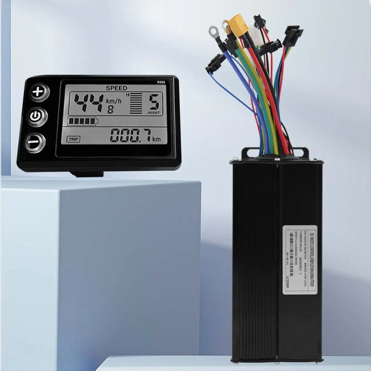 

didyou Three Mode Ebike Sine Wave Controller 36V/48V/52V 40A with S866 LCD Display SM Connector for 2000W Ebike