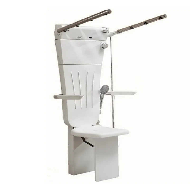 

Multifunctional wall-mounted seat bath collapsible shower armrest chair