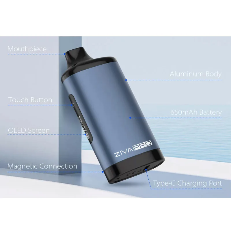 بطارية سجائر إلكترونية ، Yocan Zip Pro Vape ، Mod av ، شاشة OLED ، away-V V ، قلم Vape ، 1-5