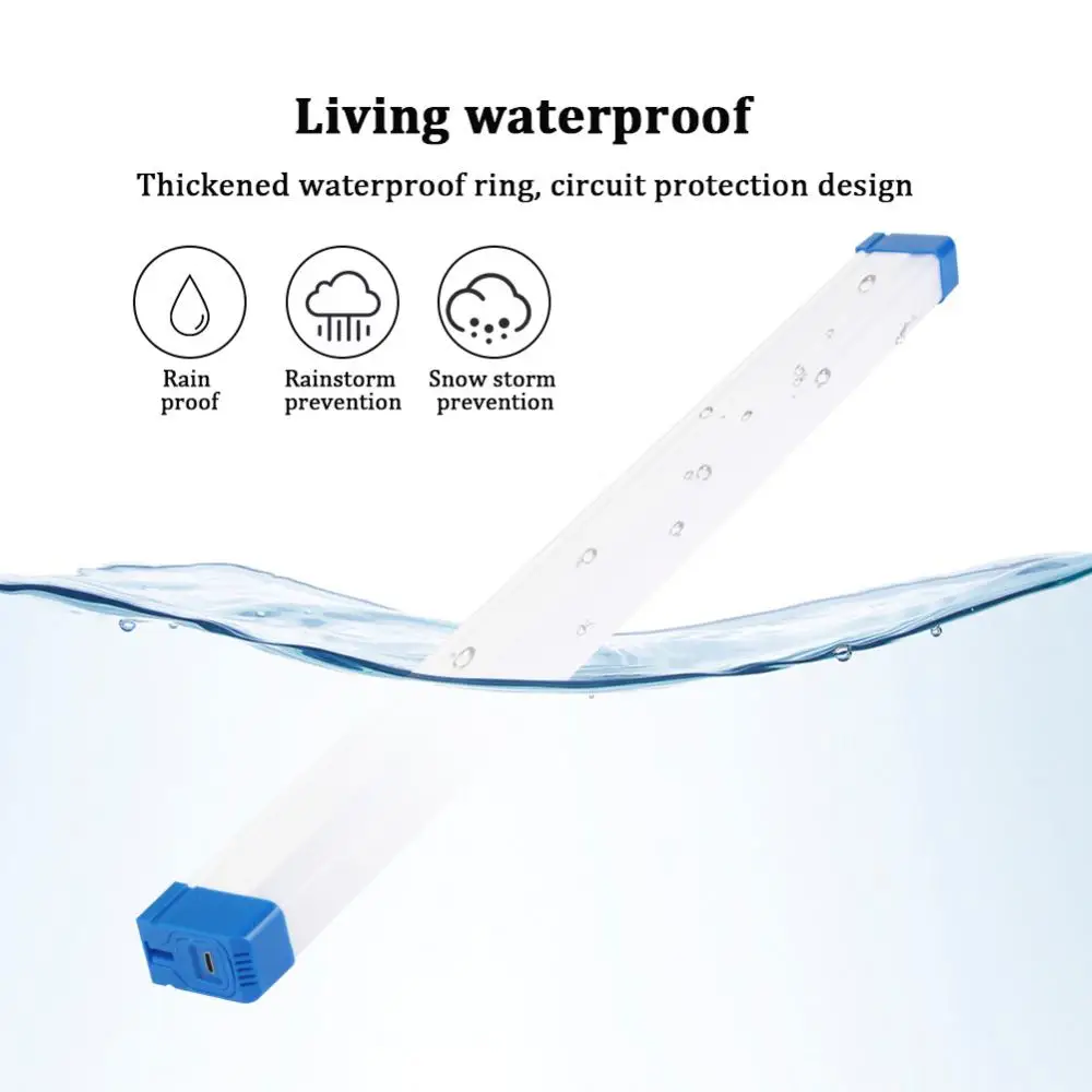 Long LED Tube Night Light Magnetic USB Rechargeable Emergency Light Outdoor Portable Professional Long Strip Emergency Light