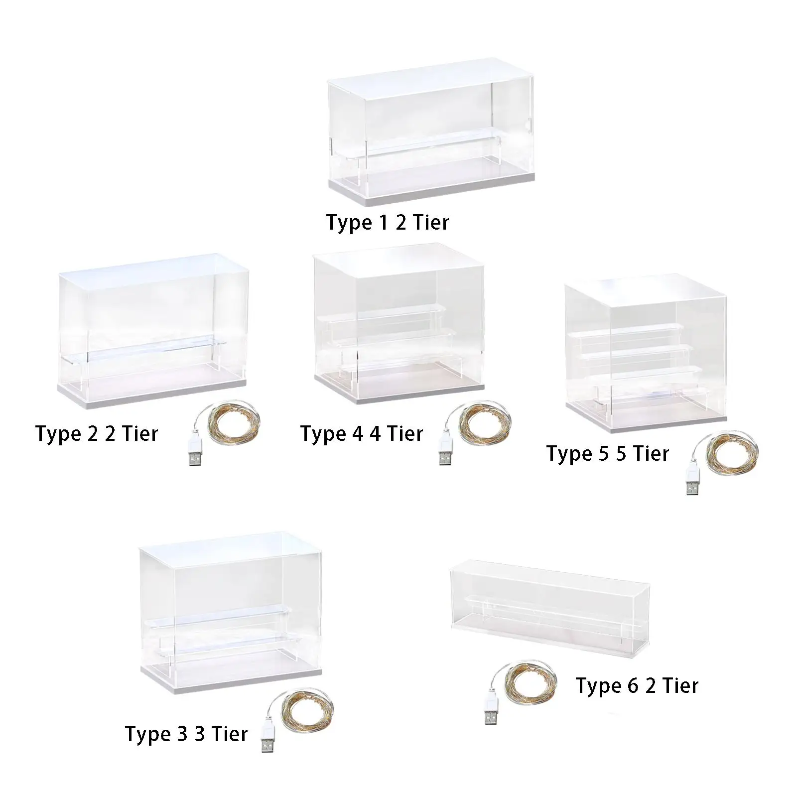 

Display Counter Decoration Cube Transparent Acrylic Storage Cabinet