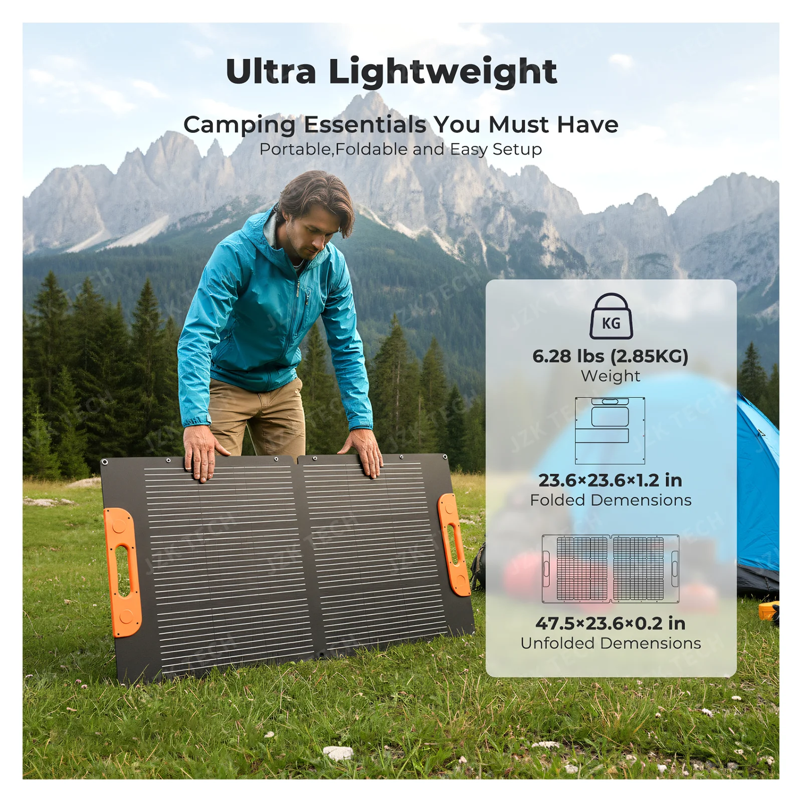 

Foldable Solar Panel 100W Reliable Outdoor RV Marine Yacht Camping Backup Photovoltaic Energy Storage Station Lightweight