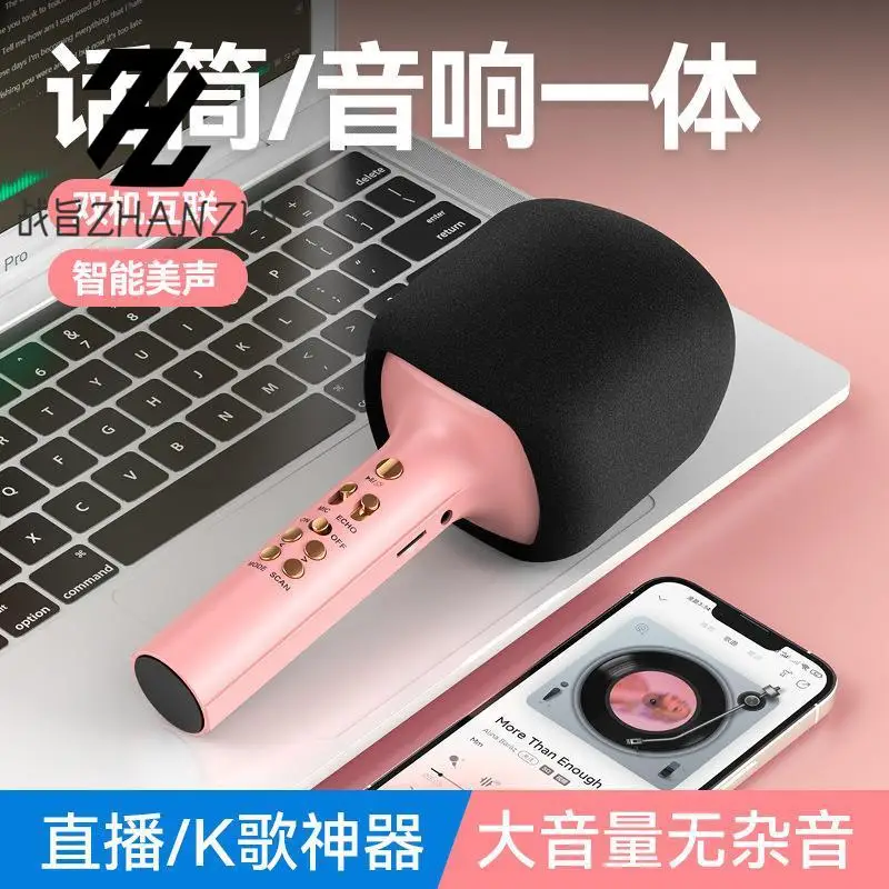 Q11 Mikrofon Kondensor Bluetooth Nirkabel Audio Mikrofon Bernyanyi Langsung