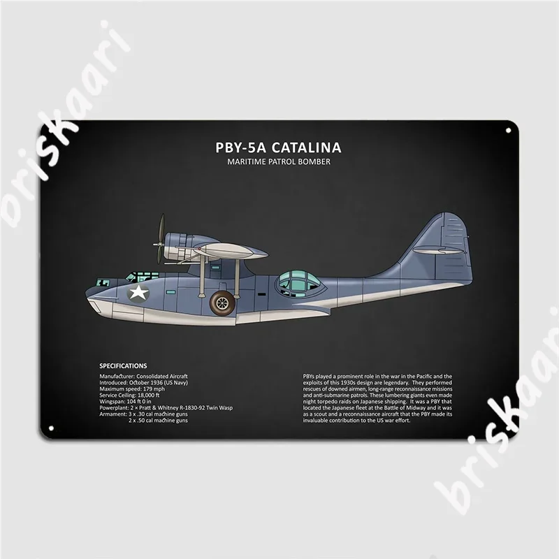 The Pby Catalina Metal Sign Garage Club Garage Decoration Cinema Garage Decoration Tin Sign Poster