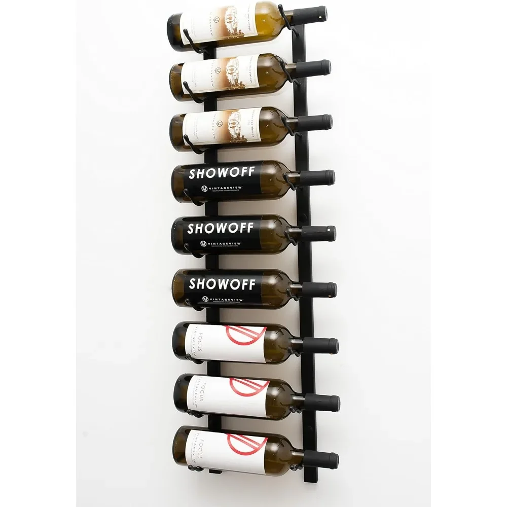 Series Pro Wine Rack 3 Single Depth, Metal Easy Access Wine Saving Wine Rack with 9 Bottle Storage Capacity (Matte Black)