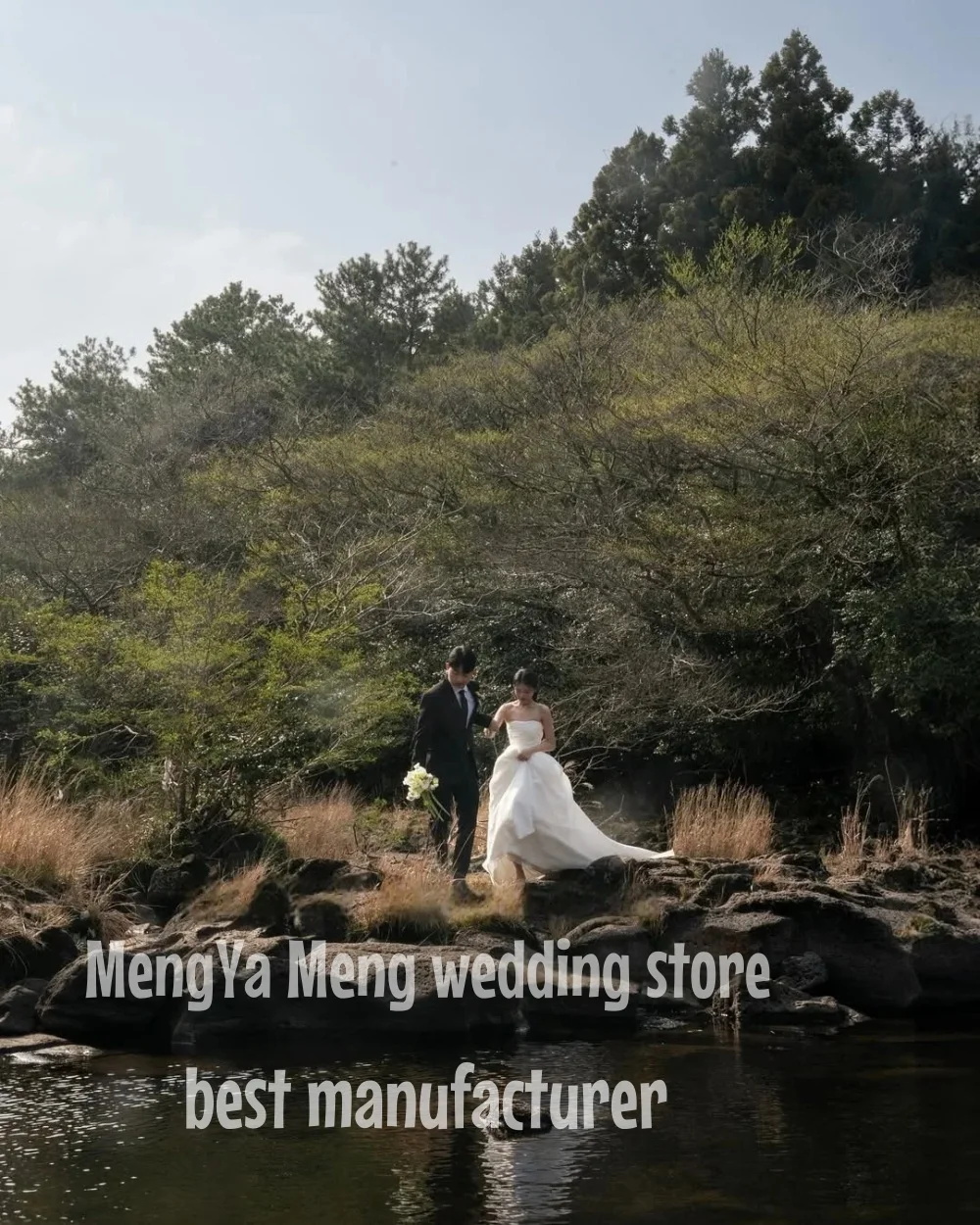 ZHUISHU 2025 Customized Pretty Bride Gowns Plus Size Strapless Korea Princess Wedding Dresses Organza Ivory Sleeveless Ruched