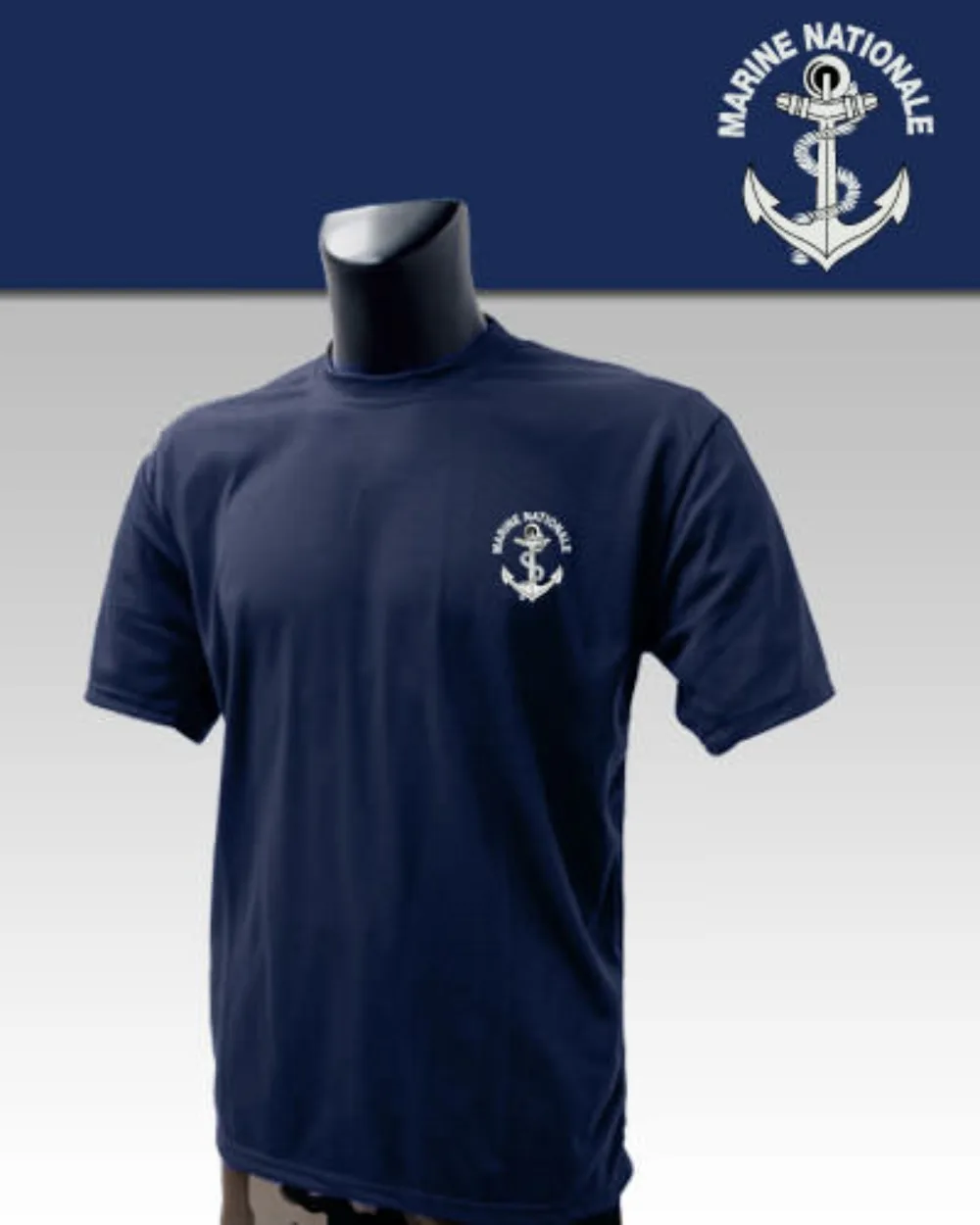 French Marine Nationale Army Men T-Shirt Short Sleeve Casual 100% Cotton Mens T Shirts