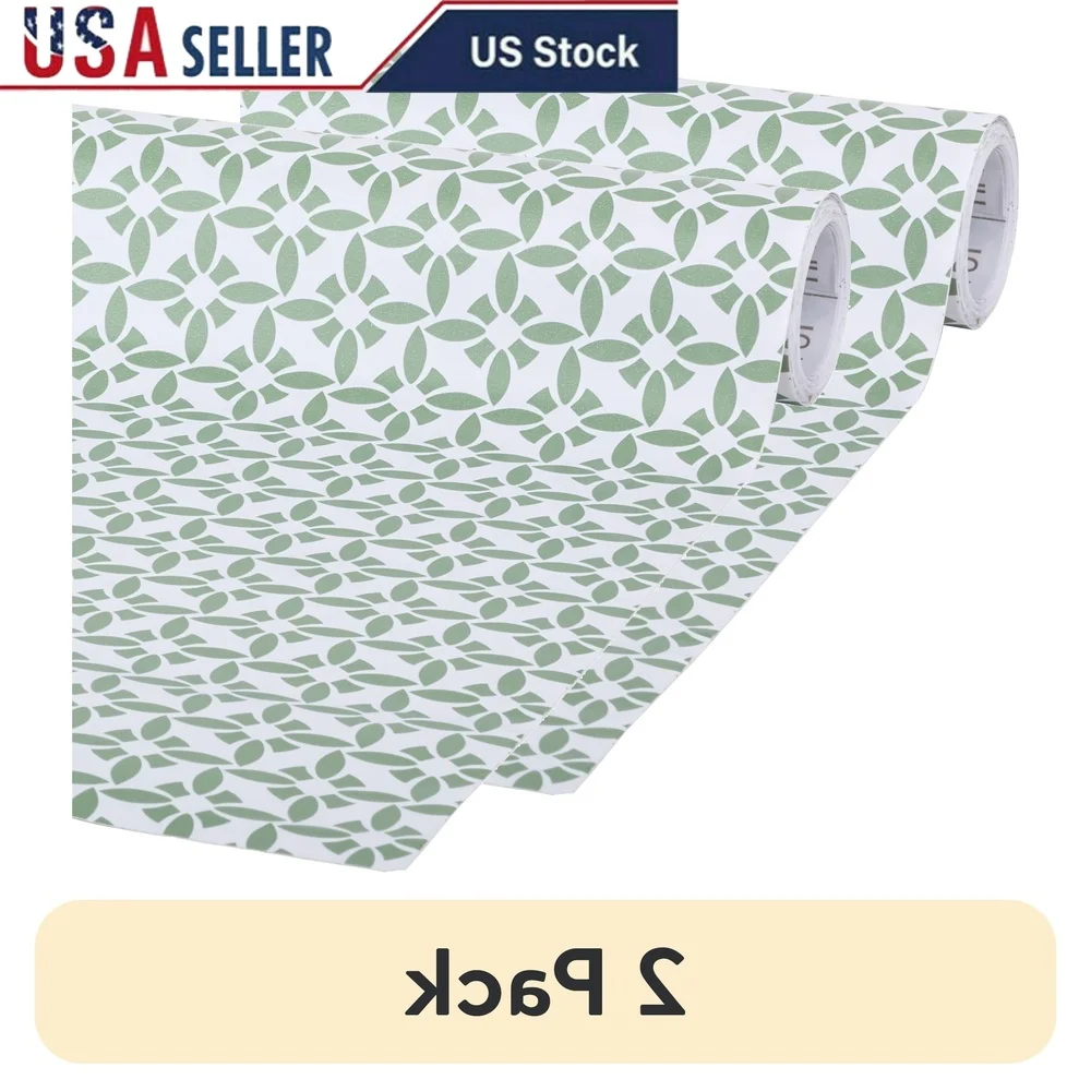 

2 упаковки самоклеящихся вкладышей для полки, контактная бумага, папоротник, звездообразование, легко вырезанный, прочный, современный дизайн, защита для ящика столешницы, полки