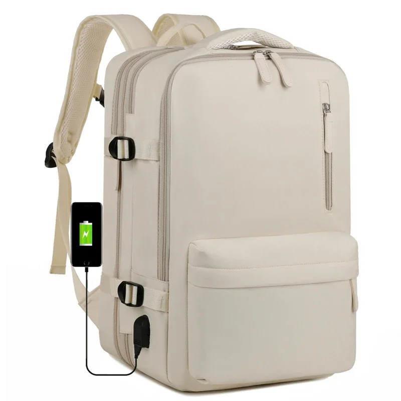 Borsa per aereo espandibile Zaino Cabina Borse da viaggio d'affari Pacchetti per laptop Ricarica USB Zaino impermeabile Mochila Viaje Cabina