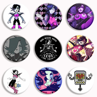 Mettaton EX Anime Character Game Soft Button Badge Brooch Robot Body Game Roles Villains Brooch Badges Gamer Collect