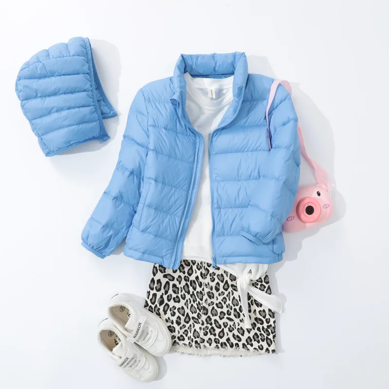 

Kids Boy Lightweight Down Jacket Autumn Winter Coats Children Girl Warm Hooded Outerwear Teen Students Cotton Clothes