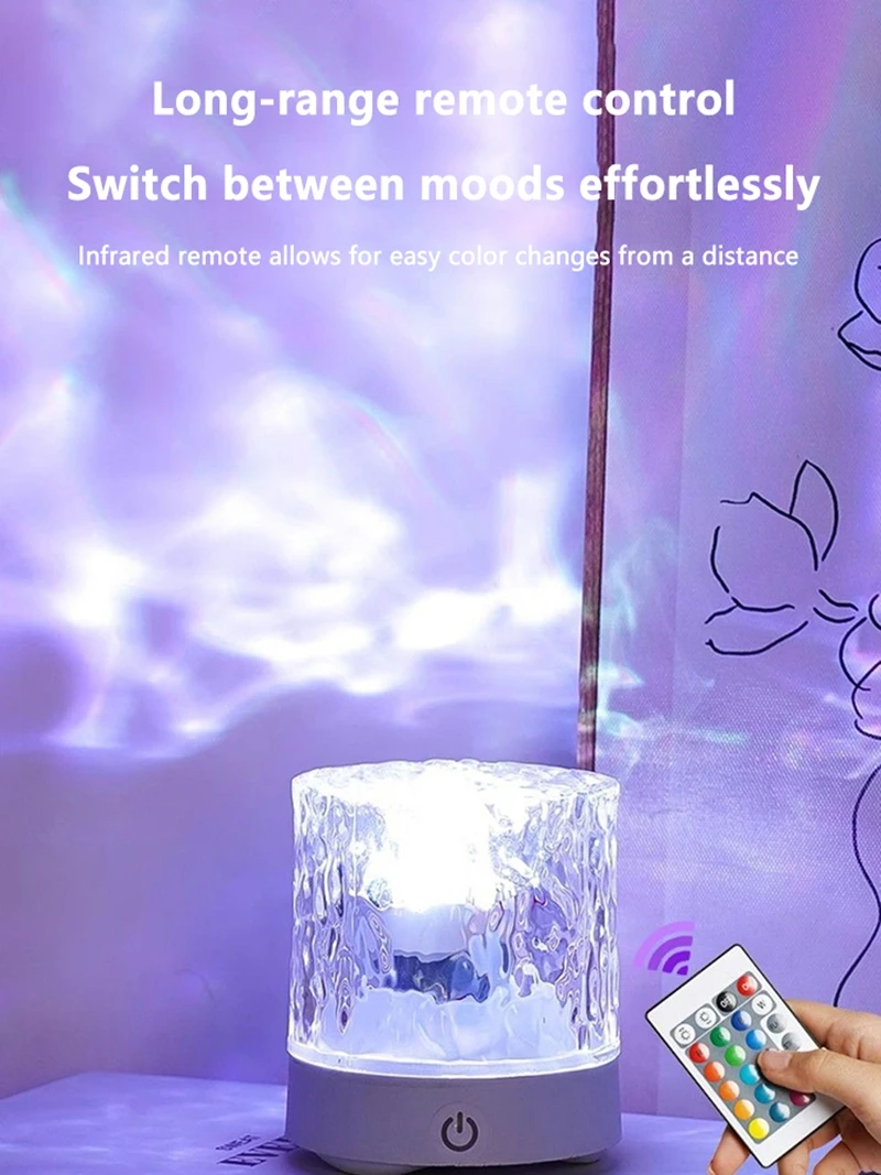 5-in-1 Projektions-Nachtlicht, 7-Farben-Wechselnde LED-Stimmungslampe mit Fernbedienung für Schlafzimmerdekoration, Kinderzimmer, Geschenke für Frauen und Mädchen – Detail 11