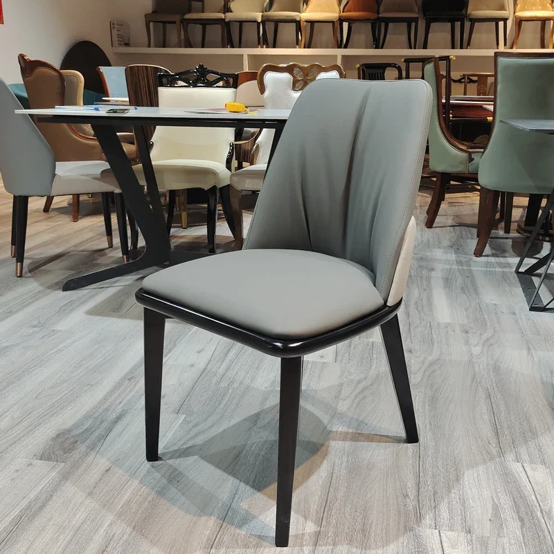 Nordic style high-end dining chair home  home light luxury simple ins post-modern backrest casual restaurant