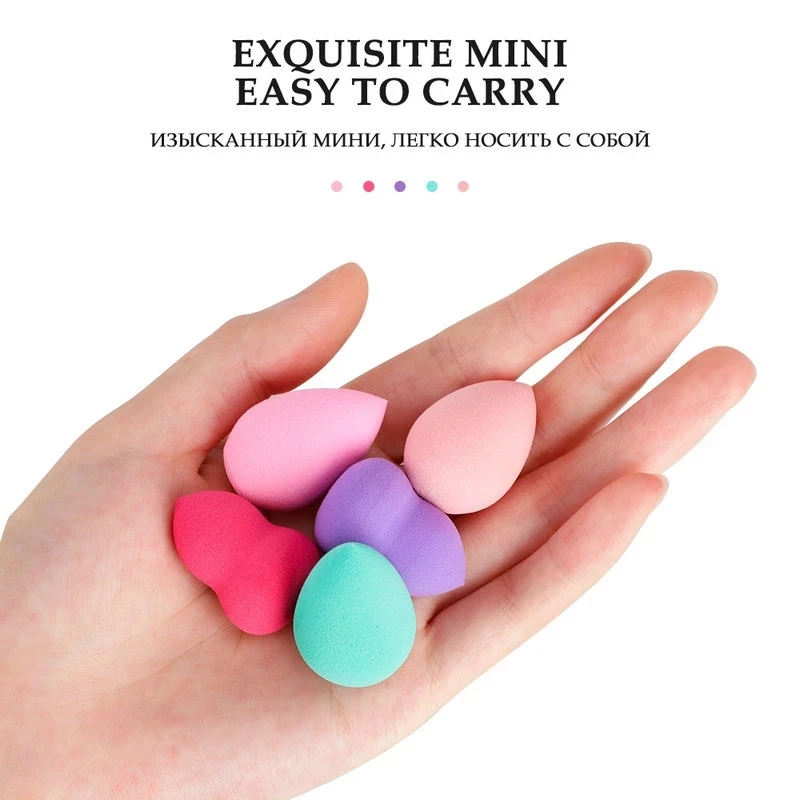 mini water drop shape make up sponge beauty blender case makeup tools and accessories face sponge maquillajes al por mayor