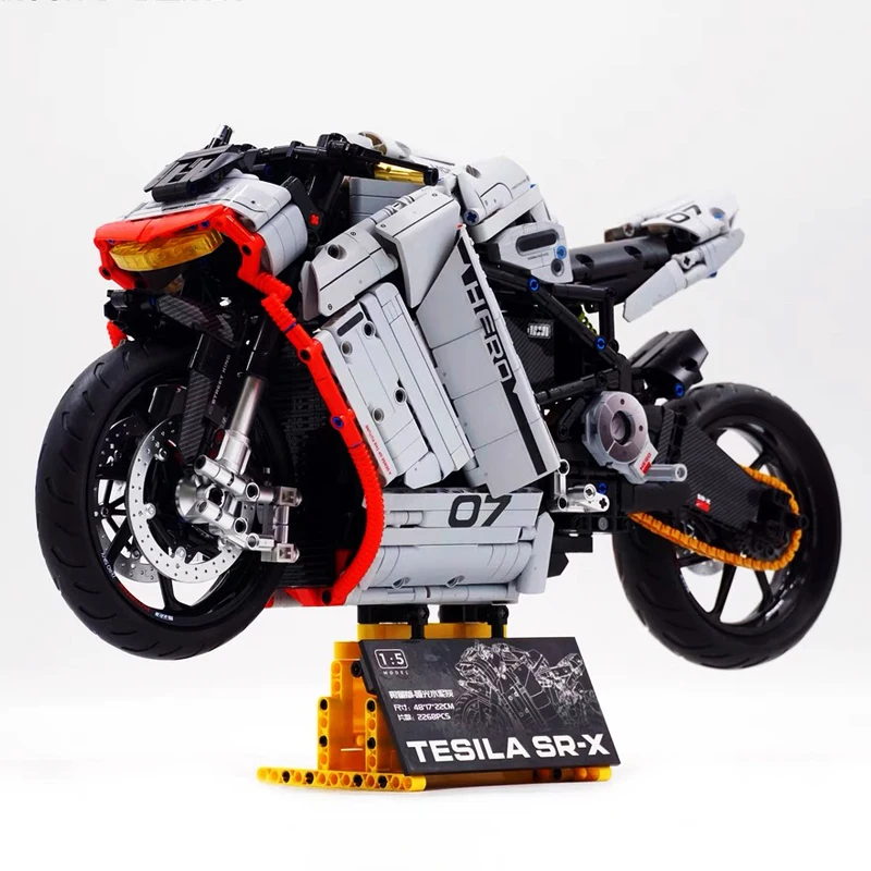 City Speed Technical Racing Motorcycle Building Blocks Model High-Tech Motorbike Assemble Bricks Toys For Boy Birthday Gifts MOC