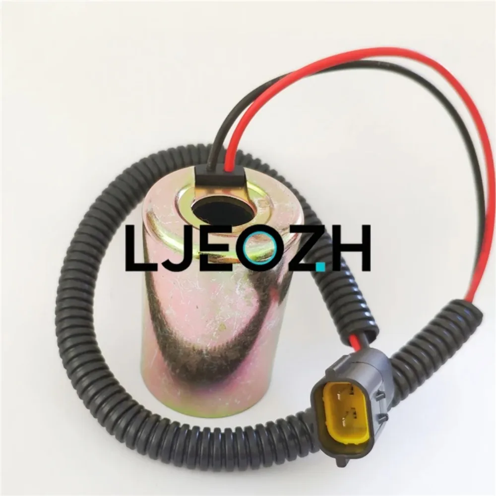 Para Doosan Daewoo Sumitomo Kubota DH60-5/7 excavadora piloto bloqueo de seguridad válvula solenoide bobina agujero 14 alto 52