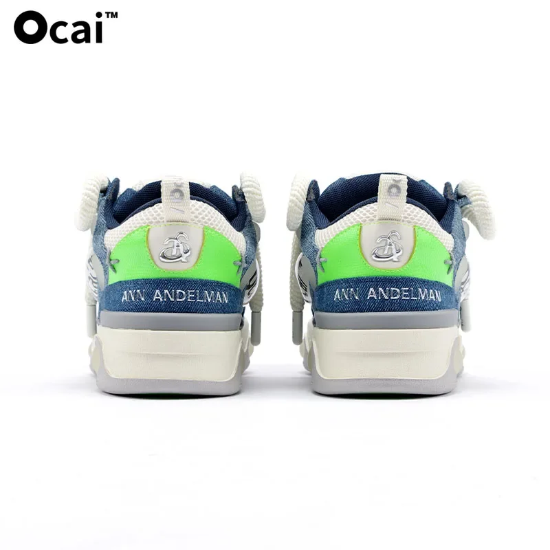 Ocai X Ann Andelman Denim Blauw Blauw Denim boardschoenen broodschoenen originele nationale tijschoenen