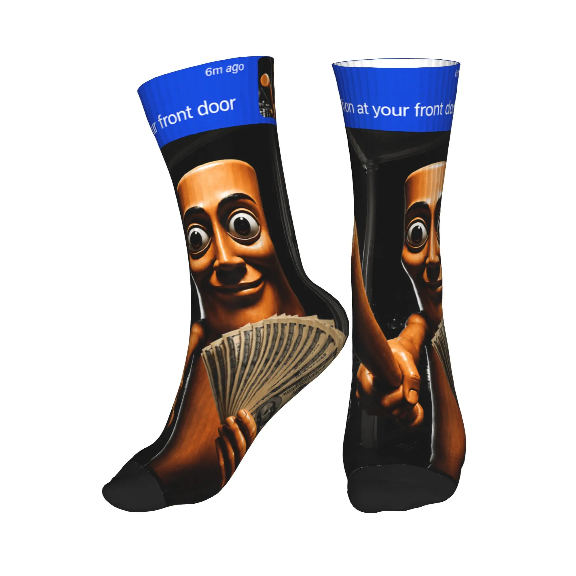 There is Motion at Your Front Tung Tung Tung Sahur Money Stockings Men Socks Modern Socks Spring Cycling Anti-Slip Graphic Socks