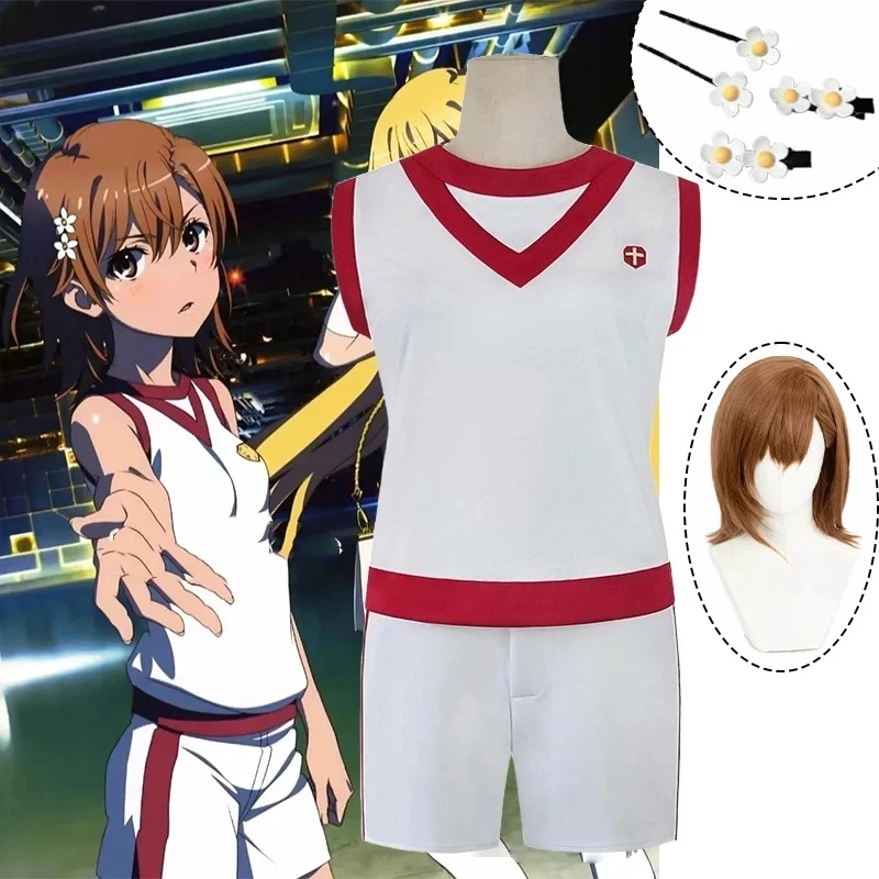 

2025 Mikoto Cosplay un Certain Costume scientifique Railgun tenues d'écolière vêtements de sport jeu de rôle Anime fête