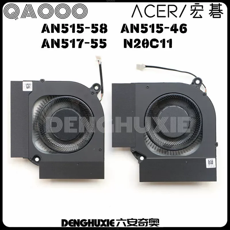 for Acer Nitro 5 AN515-58 AN515-46 AN517-55 N20C11 Cooling Fan Replacement