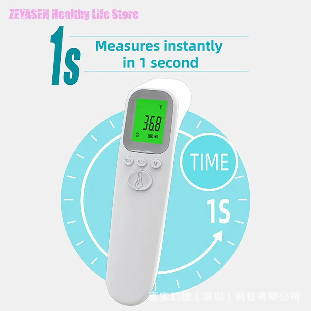 Zeyasen Contactloze draagbare voorhoofdthermometer Digitale infraroodthermometer Snelle koortsmeting Nauwkeurige aflezing voor baby's