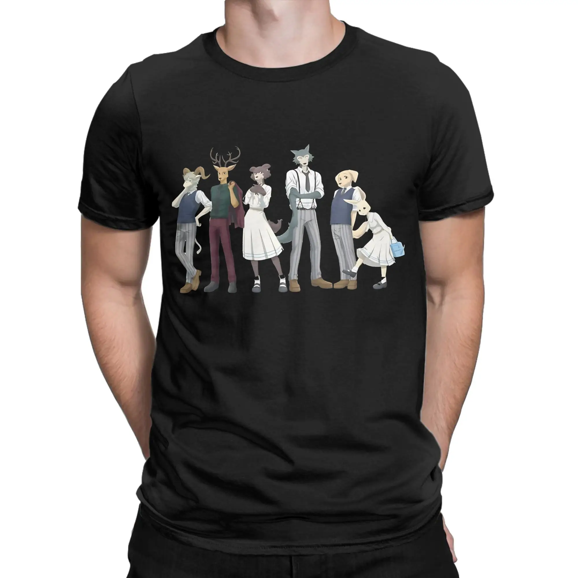 BEASTARS Final Season Part poster Graphic Funny 100% Cotton T-Shirt BEASTARS Final Season Part Tees Tops For Men