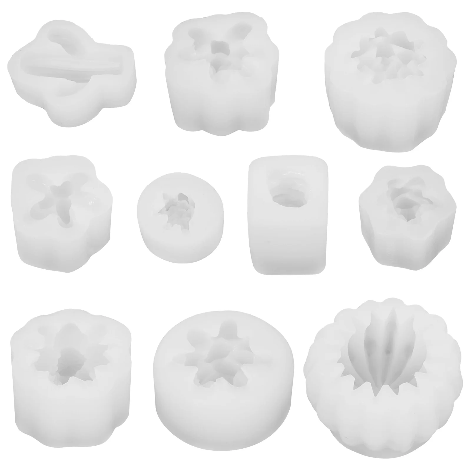 

10 Pcs C Mold DIY Succulent Silicone Reusable Molds les Wax Soap Making 136 139 140 141 186 187 190 193 195 197 Safe