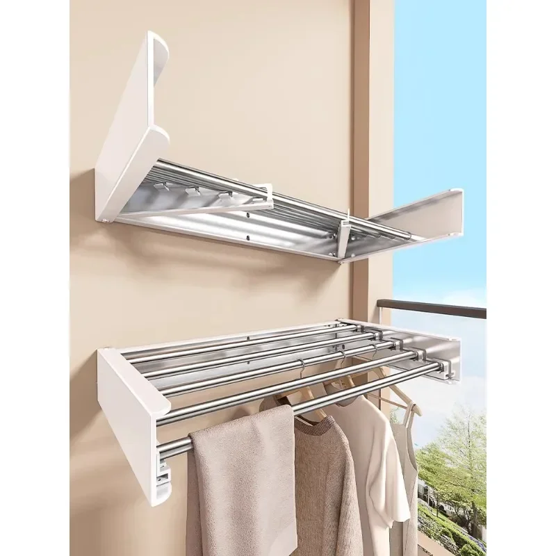 

Versatile and innovative clothes drying rack with space-saving retractable and detachable design for indoor and outdoor use