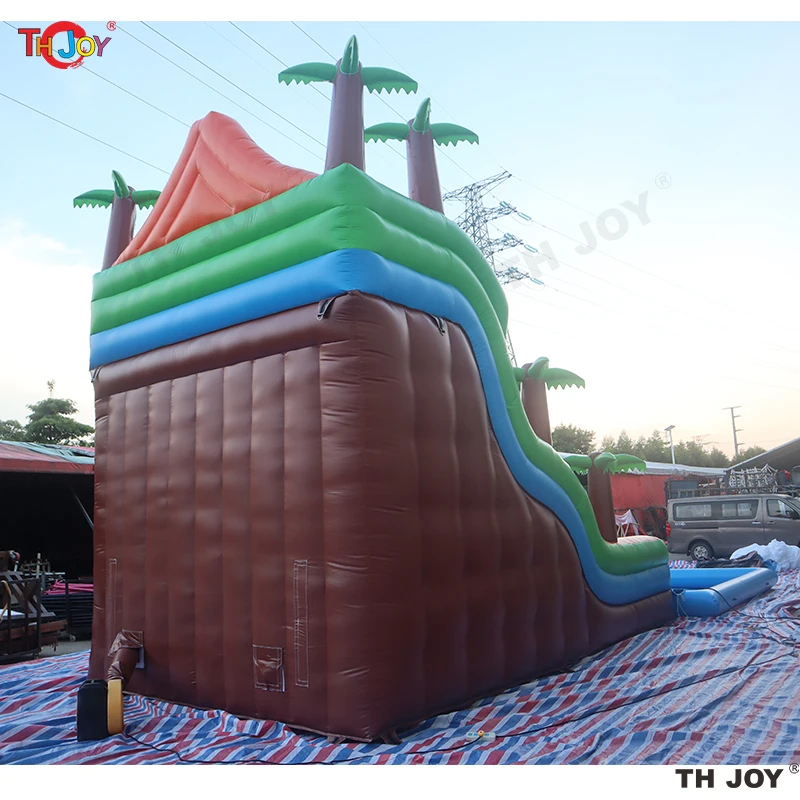 free sea ship to Port, 9x4m Outdoor Giant Inflatable Dry Slide Water slide For Kids and Adults