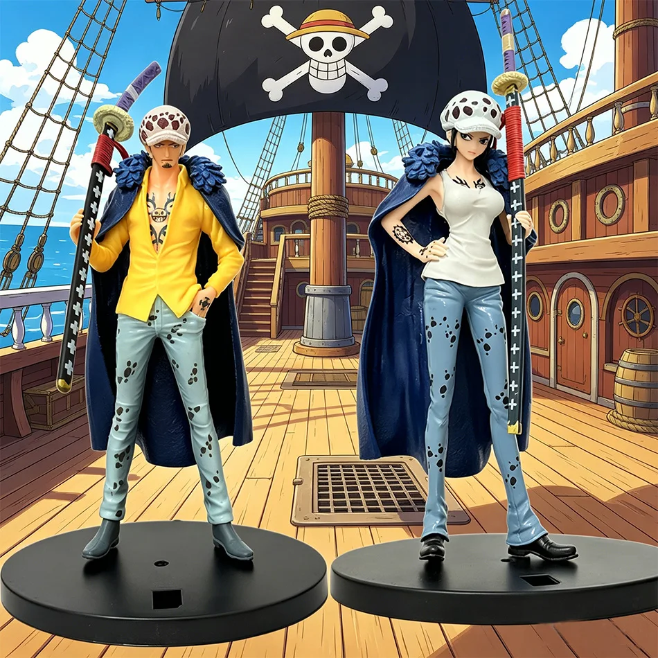 Figura de Anime One Piece de Trafalgar Law, Dos Estilos, Modelo Coleccionable de PVC con Base, Decoración de Escritorio, Juguete, Regalos Navideños, En Stock