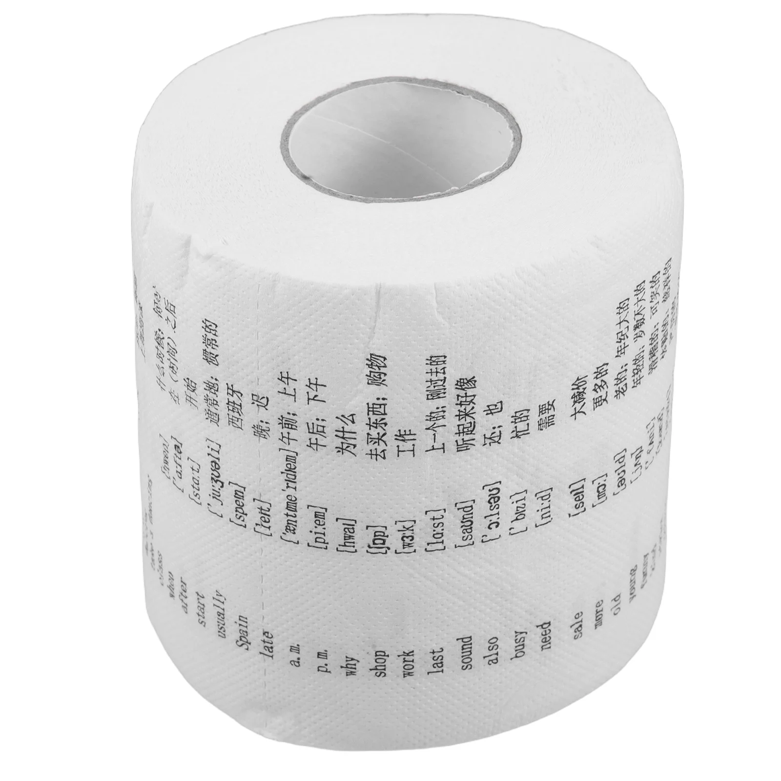 

Toilet Paper Roll with English Words Phonetic Symbols Engaging Design for Fun Learning Bath Tissue Holiday Present Idea