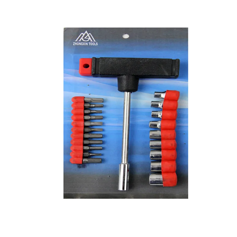 21-Piece Sleeve Combination Tool Auto Repair Tool Sleeve Wrench Set Household Hardware Tool Set