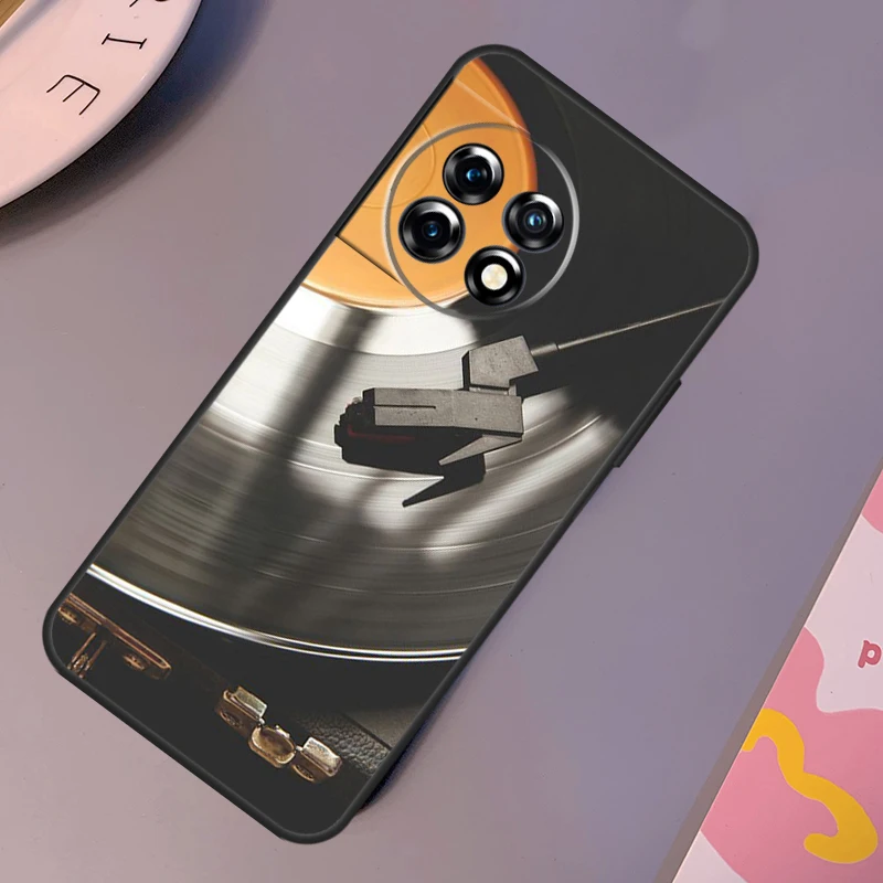 Vinyl Record Music Case For OnePlus Nord 3 2T N10 N20 CE 2 Lite OnePlus 9 10 Pro 9RT 10R 10T 12R 11 12 Cover