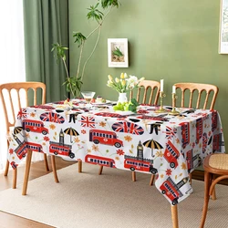 London Construction Washable TableCloth for Wedding Party Dining Banquet Decoration Luxuriou Table Table Protector Cloth