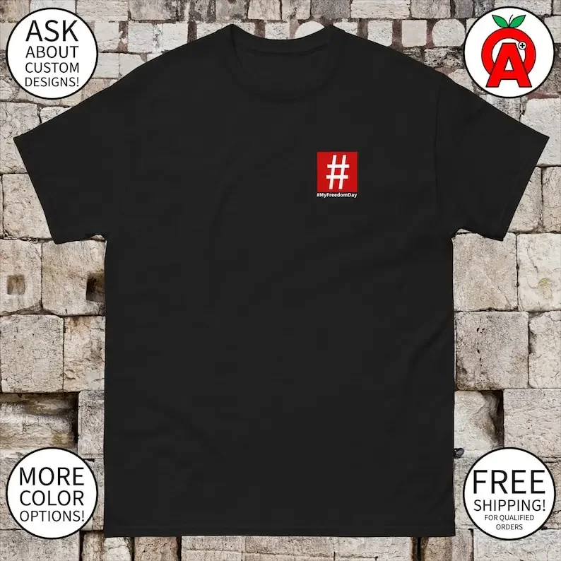 

My Freedom Day Red Square Anti-Slavery End Modern Day Slavery Men's Women's Unisex Shirt